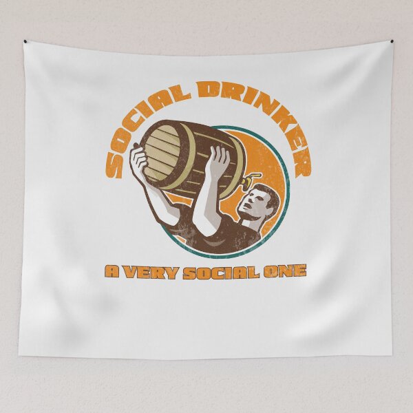 Item preview, Social drinker a very social one designed and sold by Dailytees.