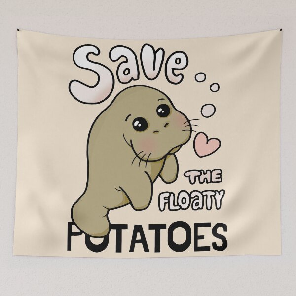 Item preview, Save The Floaty Potatoes - Cute Manatee designed and sold by ViewerEqualsPhoton.