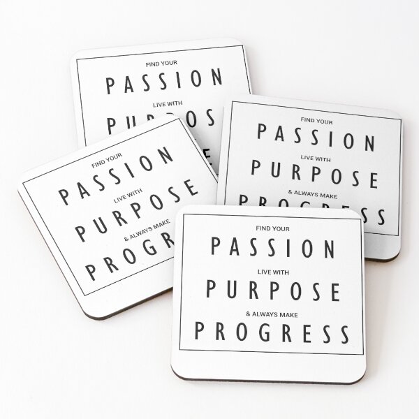 Item preview, Passion Purpose Progress - Black designed and sold by Psyche-Lab.