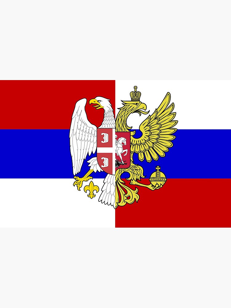 Grußkarte for Sale mit Serbisch-russische Flagge der Bruderschaft von  PavleSevaljevic