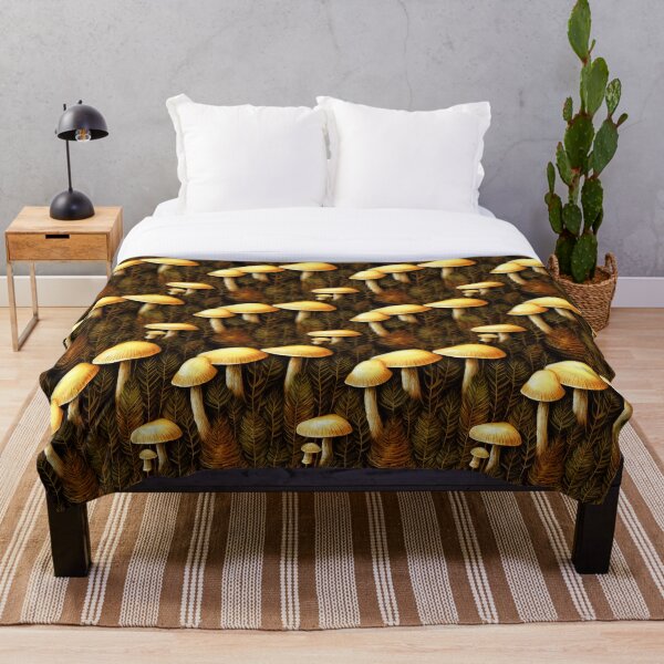 Item preview, Cottagecore mushrooms background designed and sold by JinxedMonster.