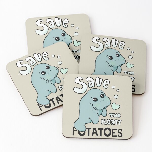 Item preview, Save The Floaty Potato - Cute Manatee designed and sold by ViewerEqualsPhoton.