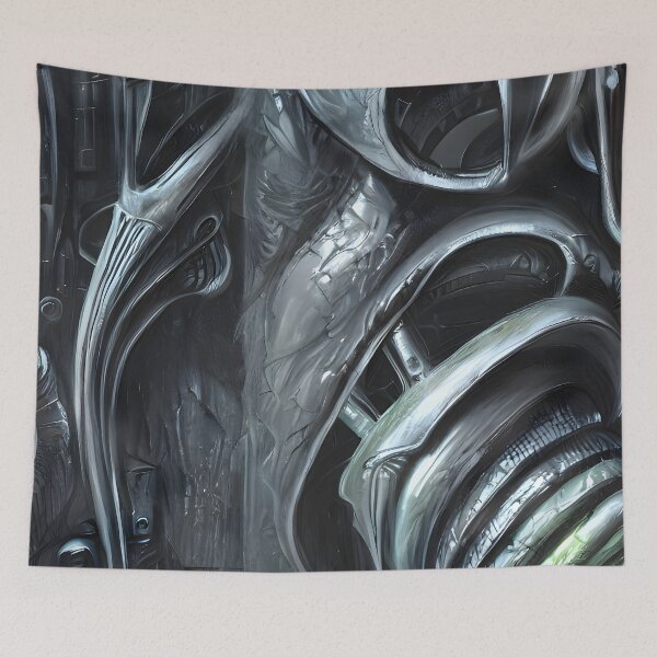 Item preview, Organic alien spaceship cyberpunk biomech sci-fi structure designed and sold by UDDesign.