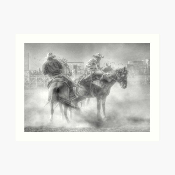Bronco riding Art Print