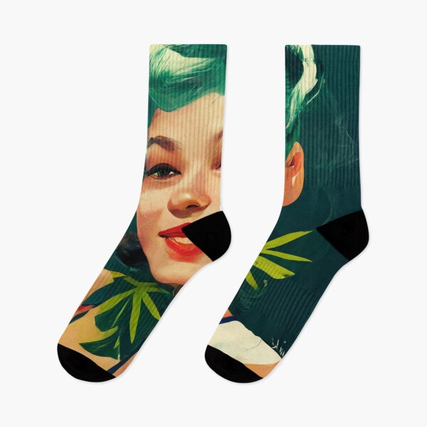 Item preview, smoking weed girl designed and sold by WeirdStation.