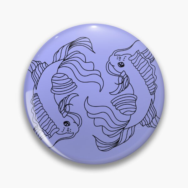 Item preview, Simple Bold Light Background and Black Linework - 2 Koi Fish designed and sold by Lucidesigns.