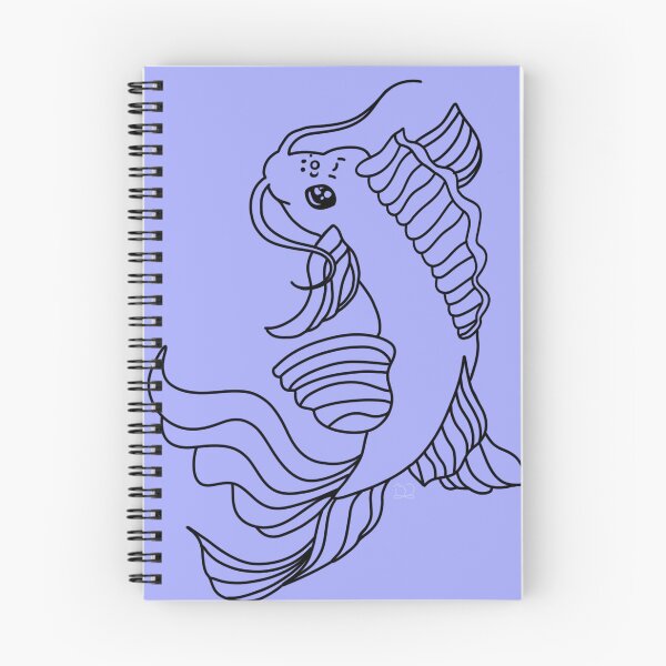 Item preview, Simple Bold Light Background and Black Linework - 2 Koi Fish designed and sold by Lucidesigns.