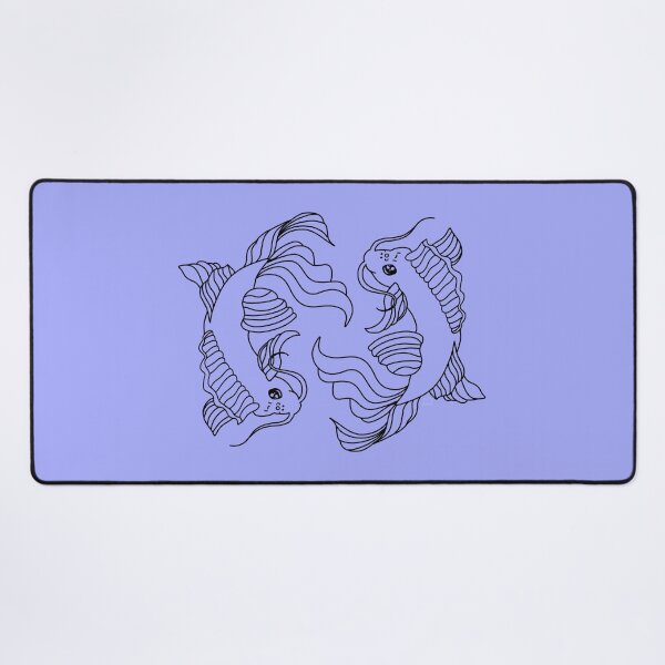 Item preview, Simple Bold Light Background and Black Linework - 2 Koi Fish designed and sold by Lucidesigns.