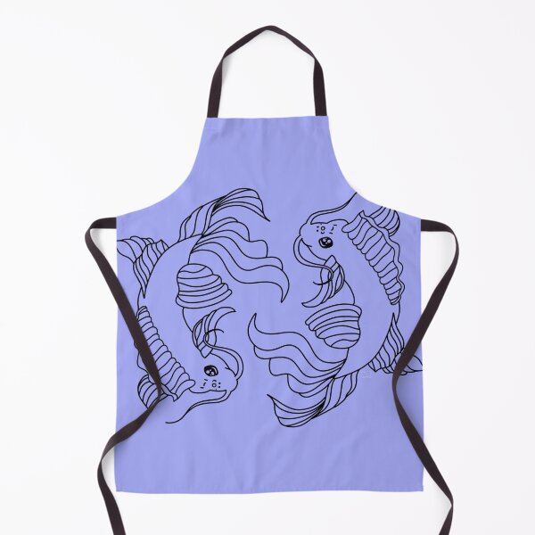 Item preview, Simple Bold Light Background and Black Linework - 2 Koi Fish designed and sold by Lucidesigns.