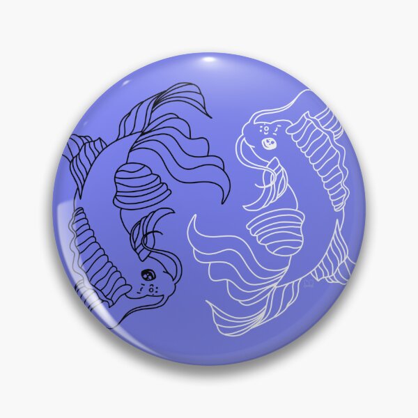 Item preview, Simple Bold Black and White Linework - 2 Koi Fish, Yin and Yang designed and sold by Lucidesigns.