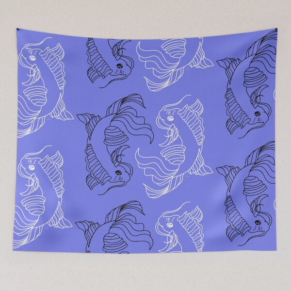 Item preview, Simple Bold Black and White Linework - 2 Koi Fish, Yin and Yang designed and sold by Lucidesigns.