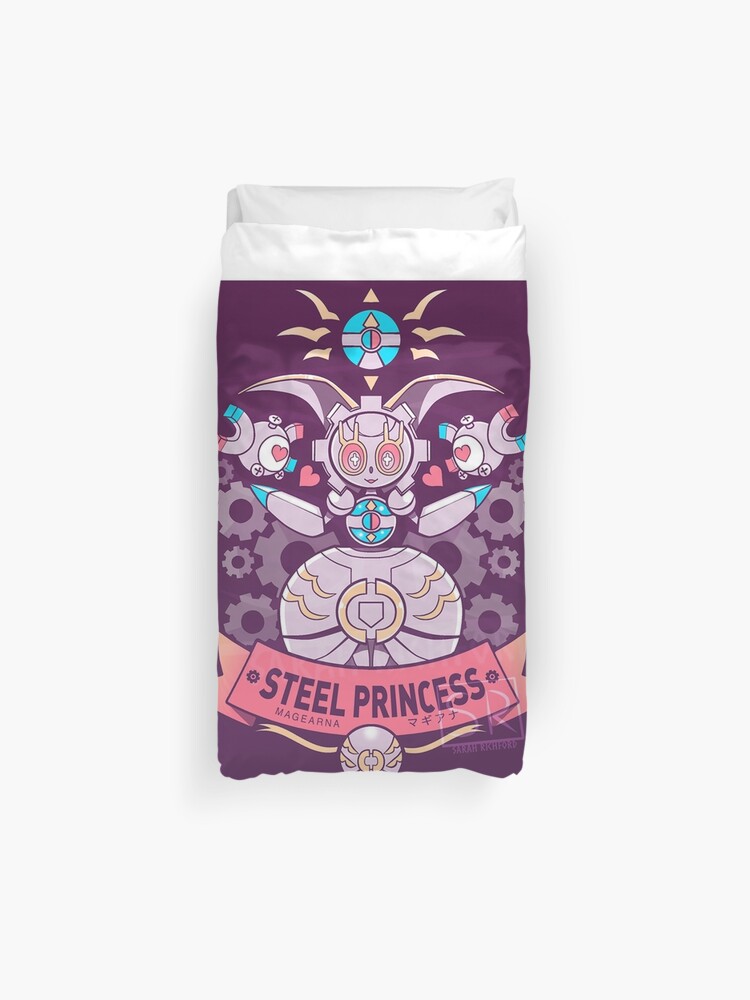 Steel Princess Magearna Pokemon Sun Moon Duvet Cover By
