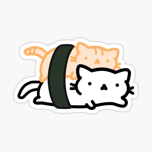 Marshmallow Bean and his friends - I love sushi Sticker