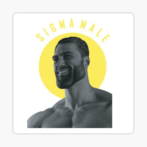 Gigachad Meme Sticker for Sale by TheTrustedOtter