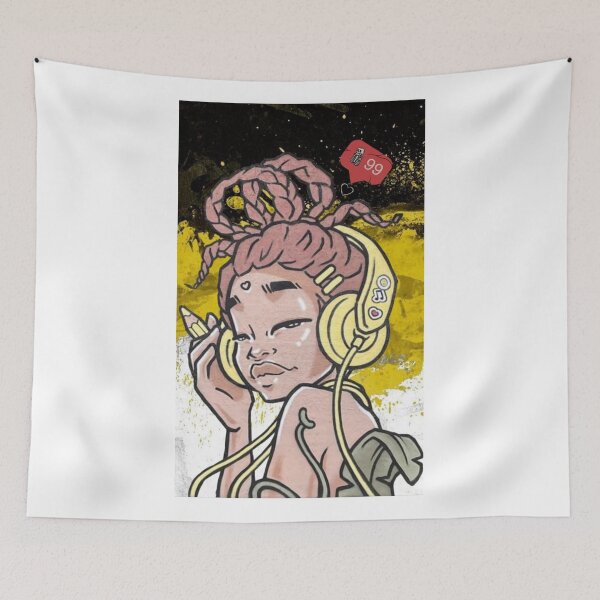 Item preview, cute girl music art designed and sold by WAZDart.