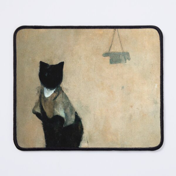 Item preview, Greg the Cat, sitting on a table (Tonalism) designed and sold by thecatandkettle.
