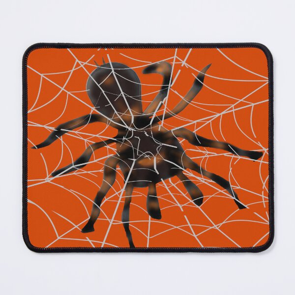 Item preview, Giant Halloween Spider in Spiderwebs (Orange) designed and sold by ArtByLM.