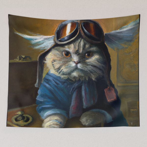 Item preview, Havelock the Cat, ready for flight (Baroque) designed and sold by thecatandkettle.