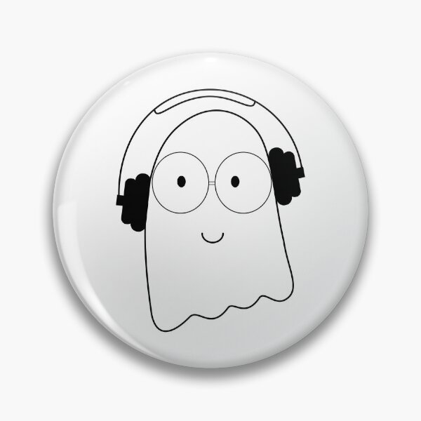 Artikelvorschau, Lustiger Halloween Geist mit Kopfhörern entworfen und verkauft von uni.