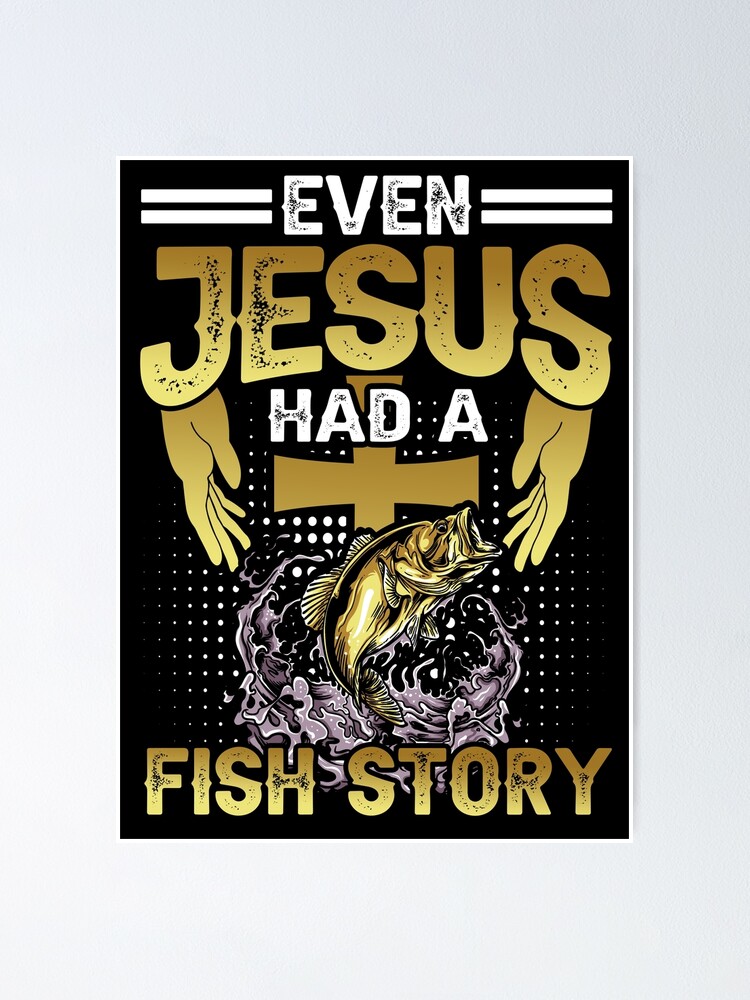 Fishing Cap Evens Jesus Hada Fish Storys Baseball Caps, Funny Baseball Caps  for Men