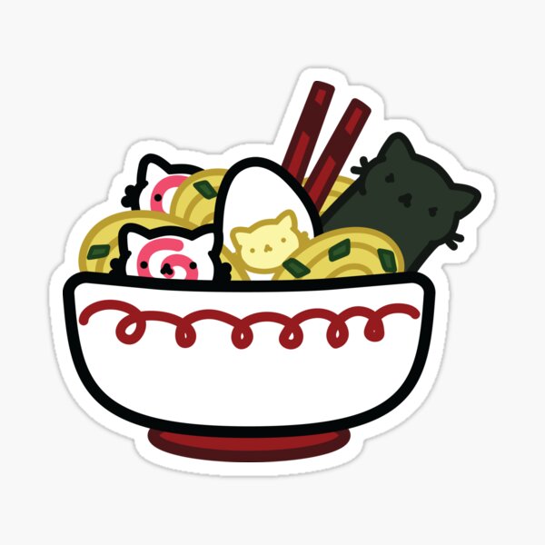 Marshmallow Bean and friends - We are ramen Sticker