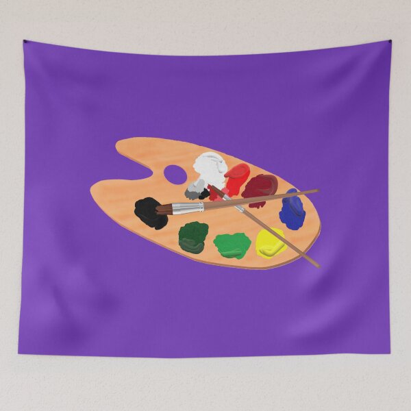 Item preview, Wooden Artist Palette Violet Purple  designed and sold by ArtByLM.