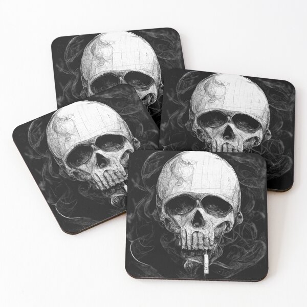 Item preview, Skull smoke, skull face drawing art designed and sold by YZO-Design.