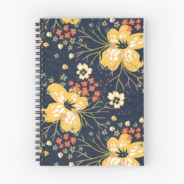 Item preview, Patrón floral colorido con fondo azul. designed and sold by Darius Bocos.