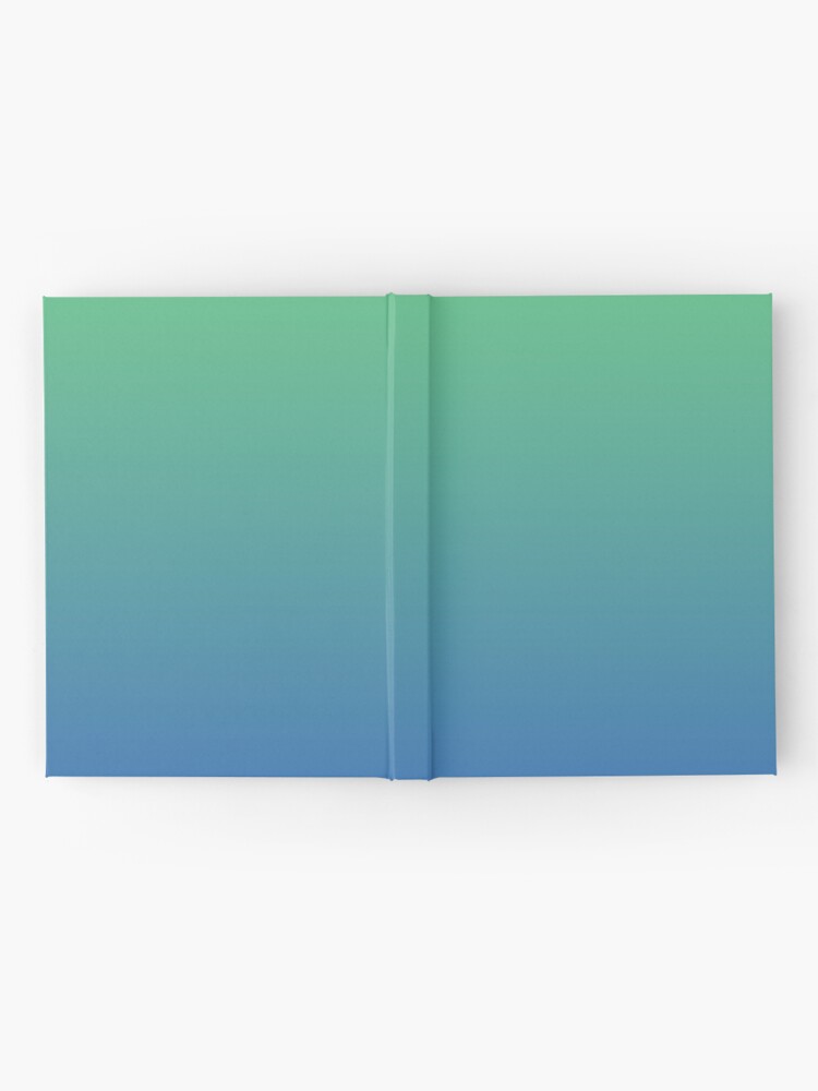 Alternate view of Blue, green gradient. Ombre. Hardcover Journal