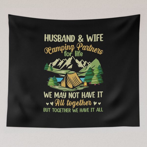 Item preview, Family Camping Husband And Wife Camping Partners For Life Funny designed and sold by hikelkryderw14.