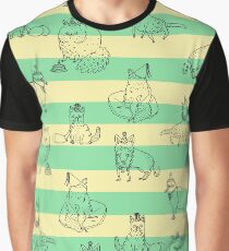 Party Cats Pattern Graphic T-Shirt