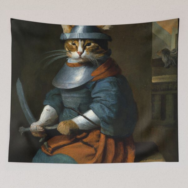 Item preview, Beatrix the Cat, warrior (Baroque) designed and sold by thecatandkettle.