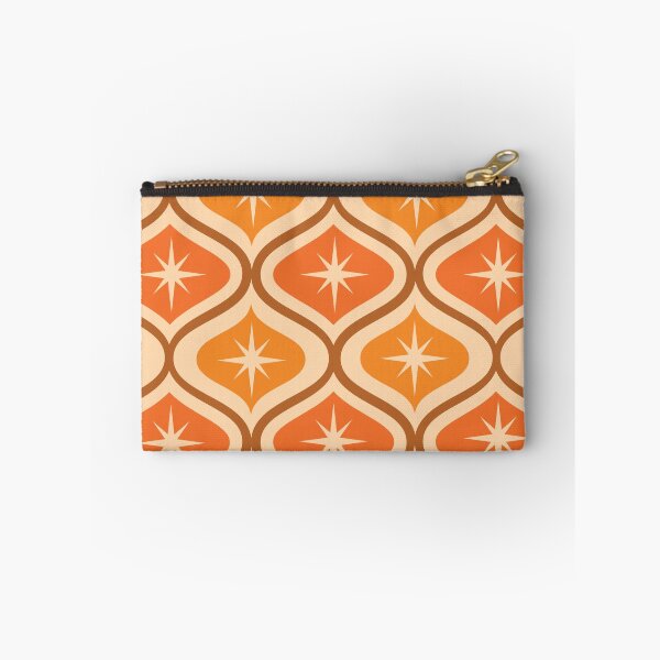Item preview, Mid Century Modern Atomic Stars pattern on orange ogee designed and sold by Yasminepatterns .