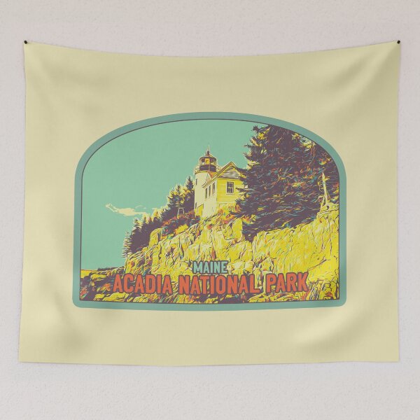 Item preview, Acadia National Park, Maine USA, Bass Harbor Head Light nature park designed and sold by Lemomo-zoo.
