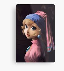 Princess With a Pearl Earring Metal Print