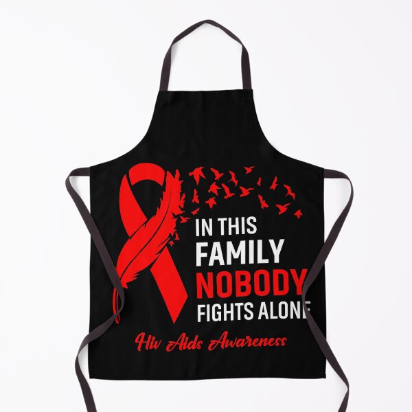 Item preview, In This Family Nobody Fights Alone Hiv Aids Awareness Feather Ribbon designed and sold by frechettee.