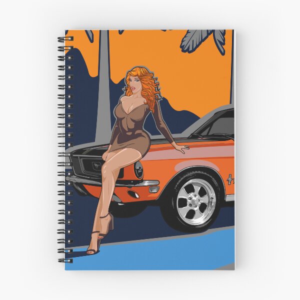 Item preview, Illustration Ford Mustang orange - Muscle car - USA designed and sold by SketchNinja.