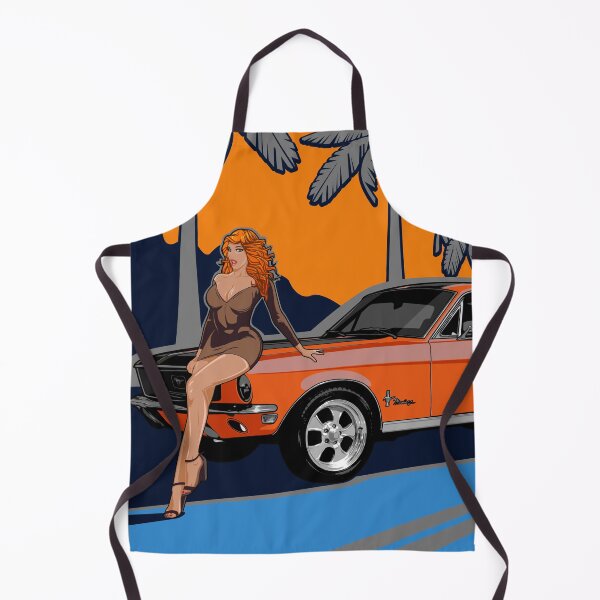 Item preview, Illustration Ford Mustang orange - Muscle car - USA designed and sold by SketchNinja.