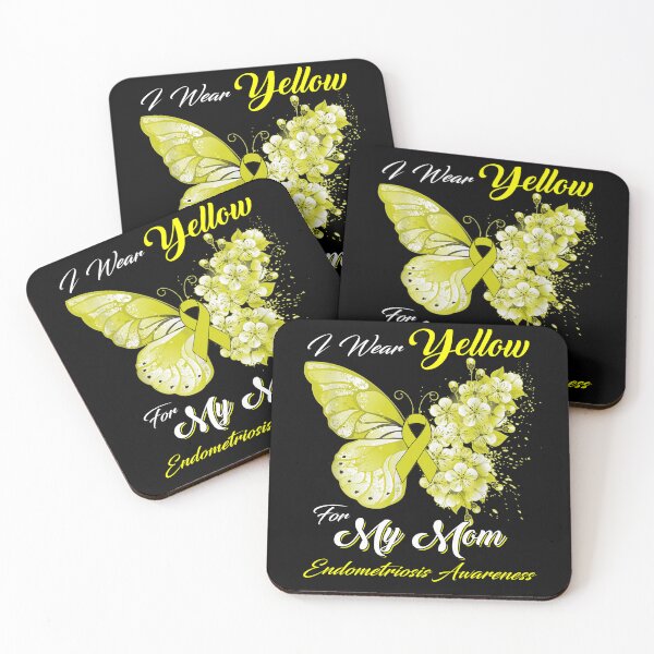 Item preview, I Wear Yellow For My Mom Endometriosis Awareness Butterfly Ribbon Gifts designed and sold by Adropine.