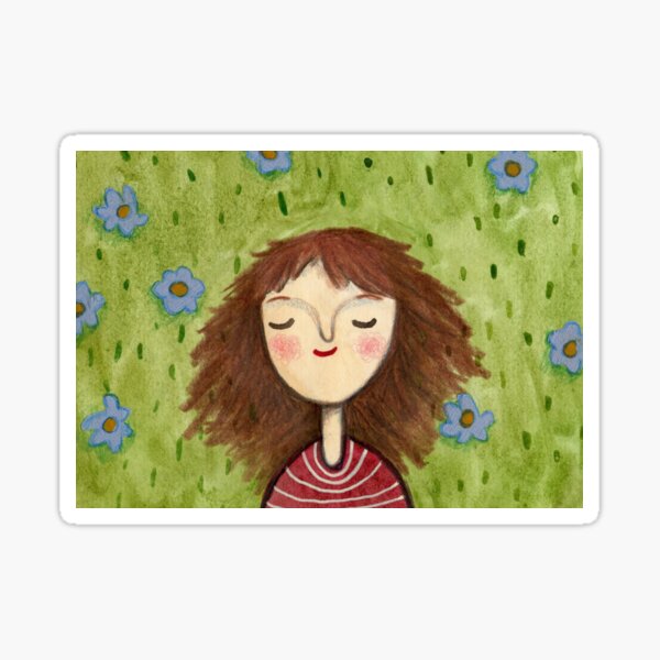 Self Portrait on Grass Sticker