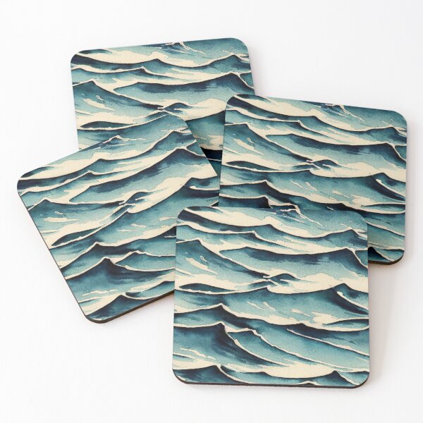 Item preview, Sea waves pattern dark designed and sold by recollectionsv.