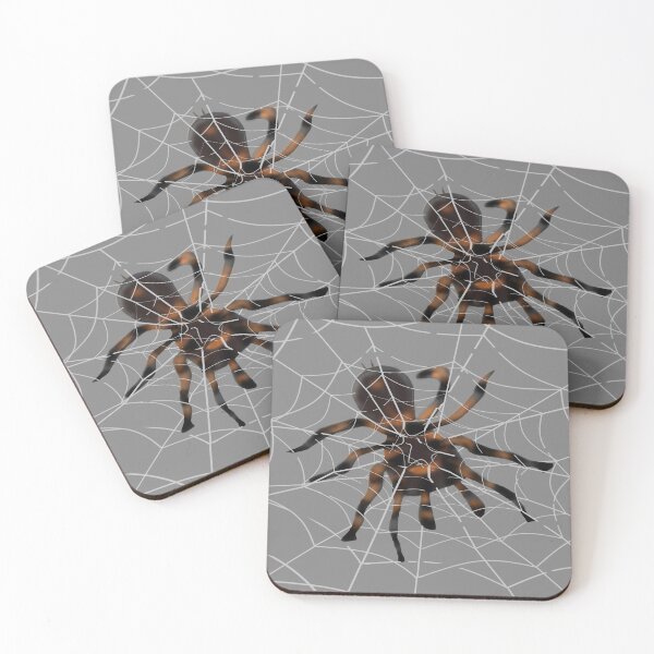 Item preview, Giant Halloween Spider in Spiderwebs (Gray) designed and sold by ArtByLM.