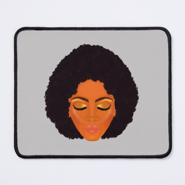 Artikelvorschau, Schickes Afro- und Gold-Make-up (weicher grauer Hintergrund) entworfen und verkauft von ArtByLM.
