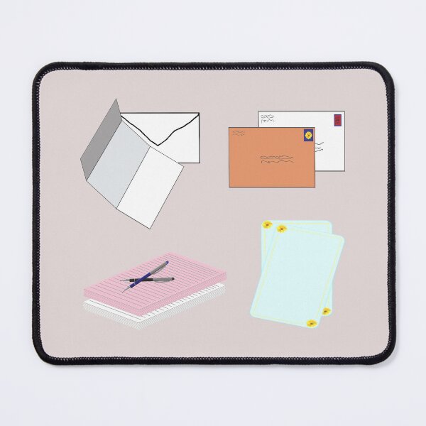 Item preview, Snail Mail Happy Mail (Separate Items Version – Light Gray Background) designed and sold by ArtByLM.