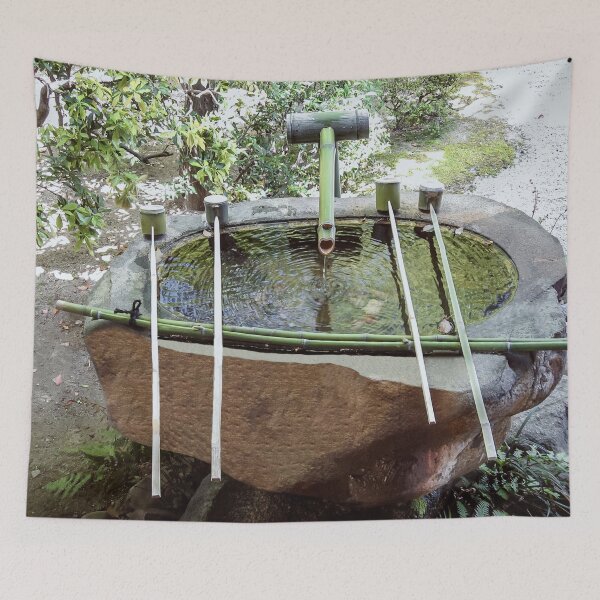 Item preview, Beautiful Calm Zen Fountain Kyoto Garden Japan designed and sold by XIX361ART.