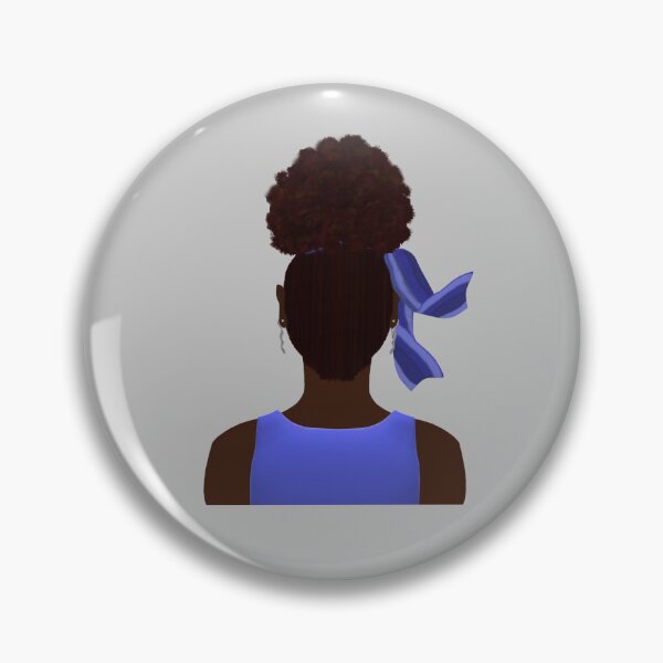 Item preview, High Afro Puff Ponytail (Soft Gray Background) designed and sold by ArtByLM.