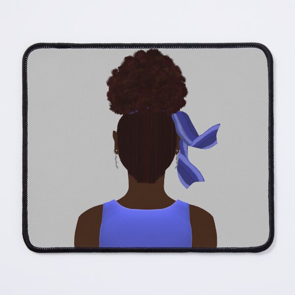 Item preview, High Afro Puff Ponytail (Soft Gray Background) designed and sold by ArtByLM.
