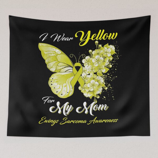 Item preview, I Wear Yellow For My Mom Ewings Sarcoma Awareness Butterfly Ribbon Gifts designed and sold by Adropine.
