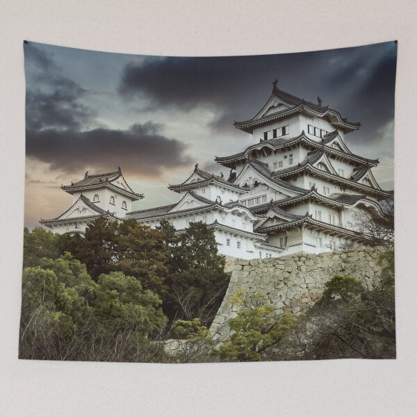 Item preview, Amazing Hilltop Japanese Great Himeji Castle Art Print designed and sold by XIX361ART.