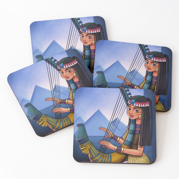 Item preview, Ancient Egyptian Musician Playing the Harp instrument designed and sold by Bassel ELKADI.